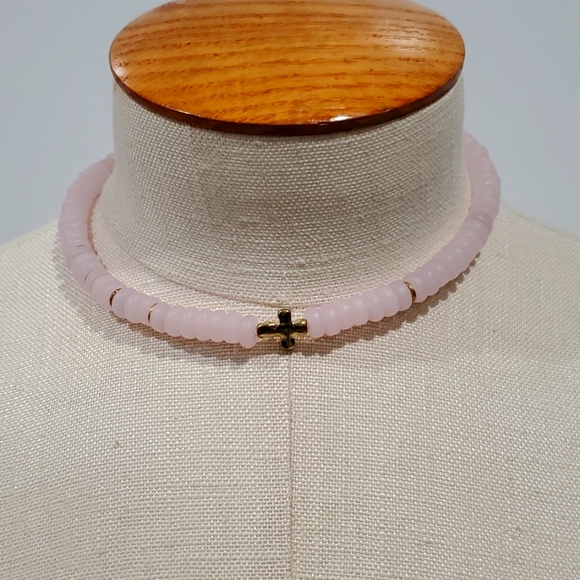 Beaded Blush Pink Chocker - Picture 2 of 3